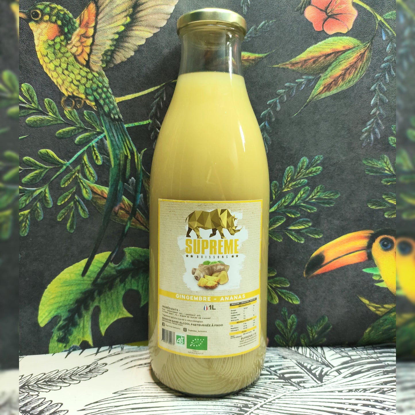 PROMO 6 BOUTEILLES DE SUPRÊME GINGEMBRE / ANANAS / CITRON VERT - 1L - BIO