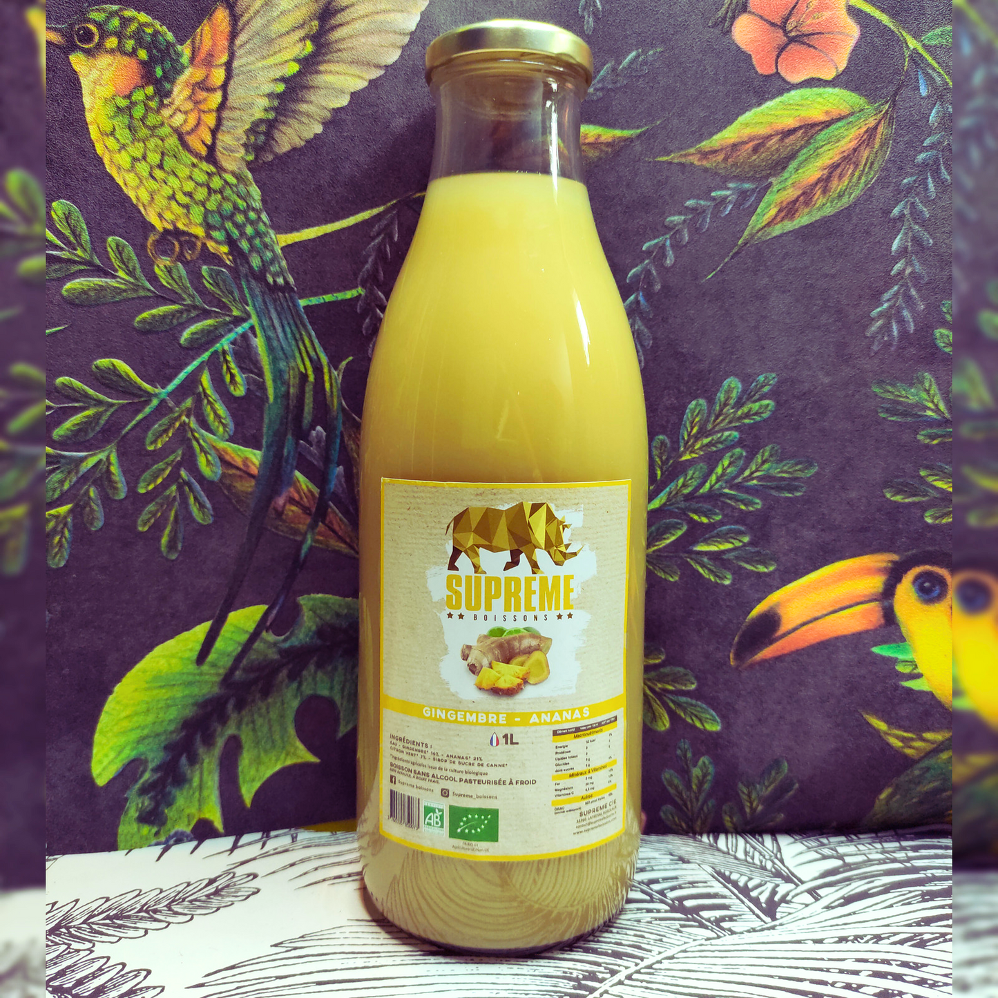 SUPRÊME GINGEMBRE / ANANAS / CITRON VERT - 1L - BIO